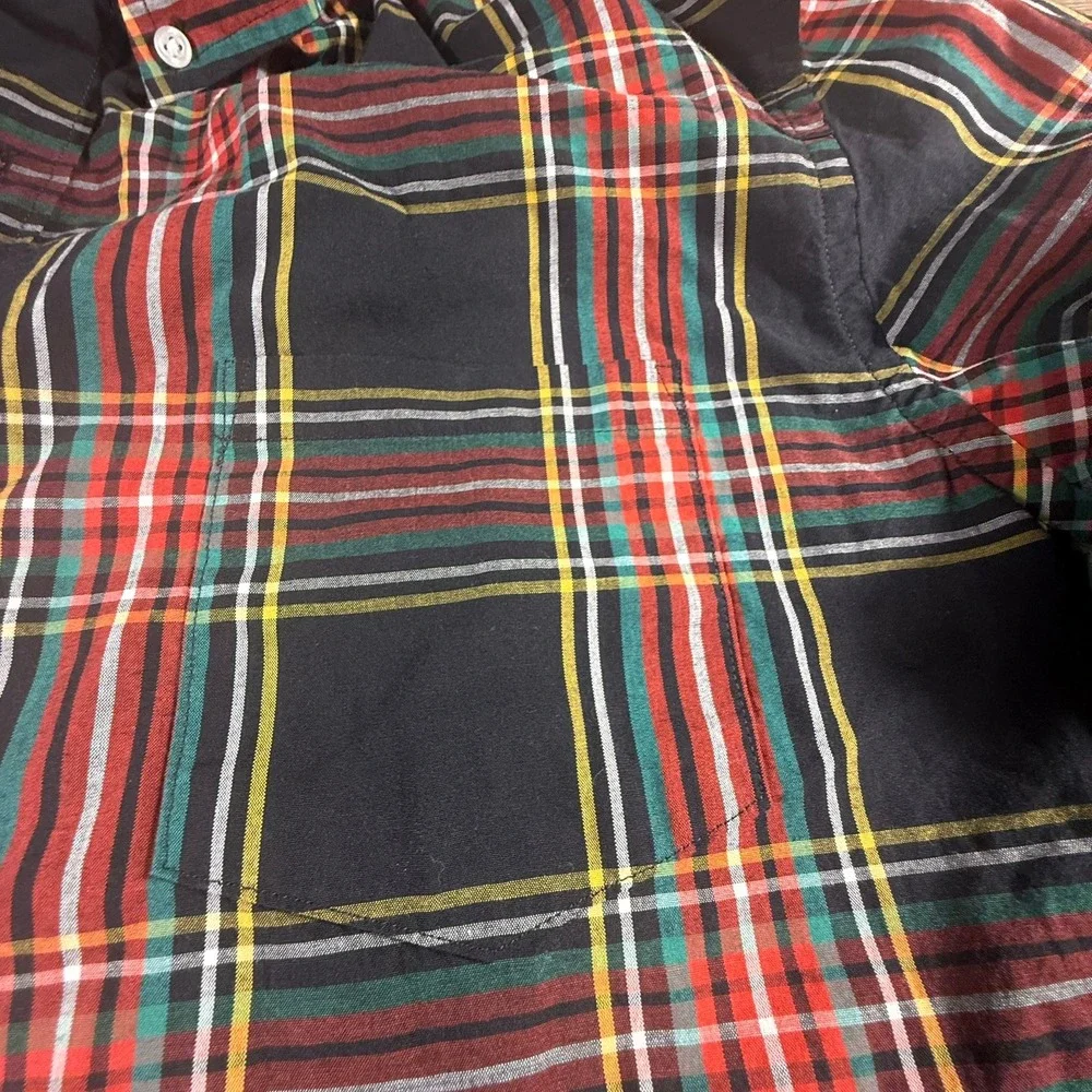 J. Crew Men's Slim Untucked Tartan Plaid Button Down Dress Shirt Size XL NEW